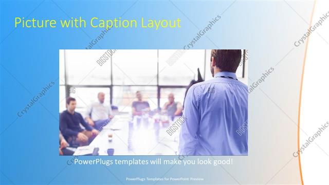 Picture with Caption presentation slide layout