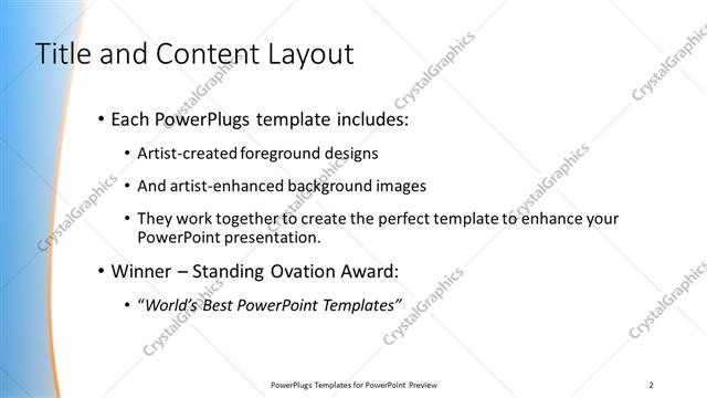 Title and Content presentation slide layout
