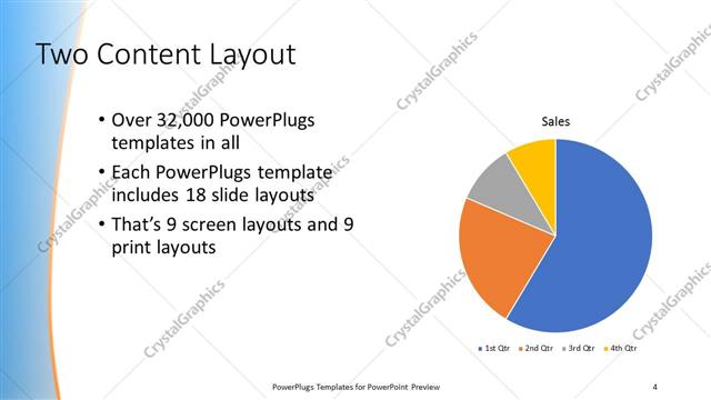 Two Content presentation slide layout