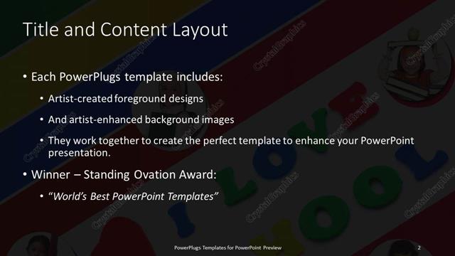 Title and Content presentation slide layout