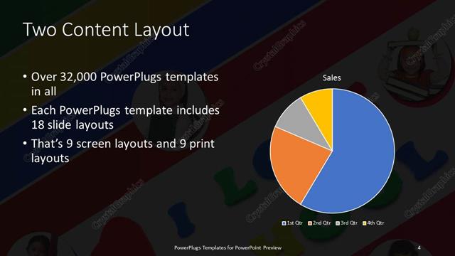 Two Content presentation slide layout