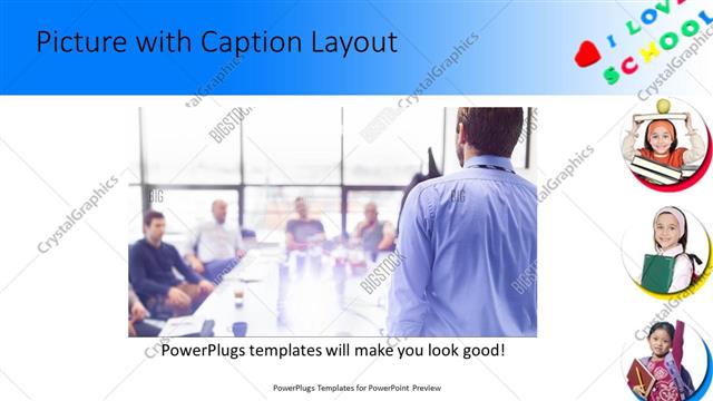 Picture with Caption presentation slide layout