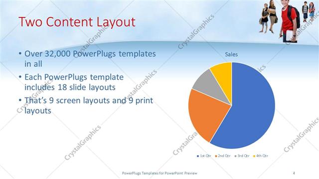 Two Content presentation slide layout
