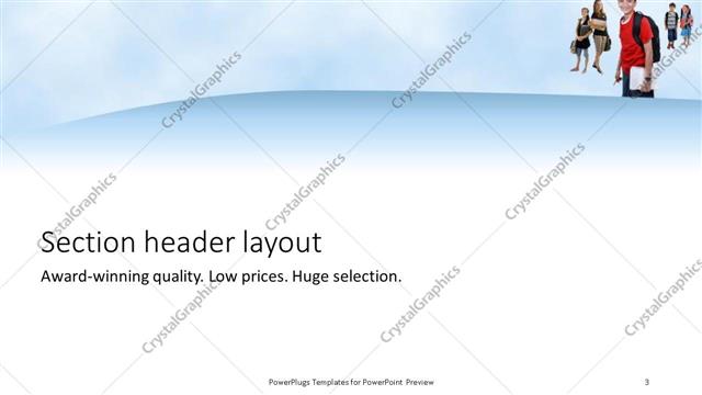 Section Header presentation slide layout