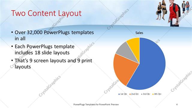 Two Content presentation slide layout