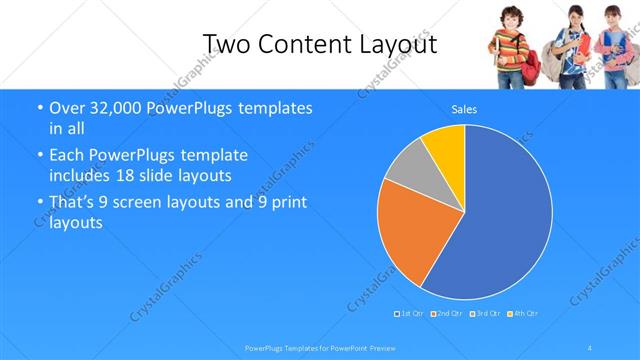 Two Content presentation slide layout