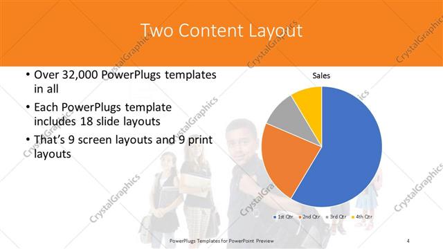 Two Content presentation slide layout