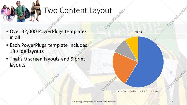 Two Content presentation slide layout