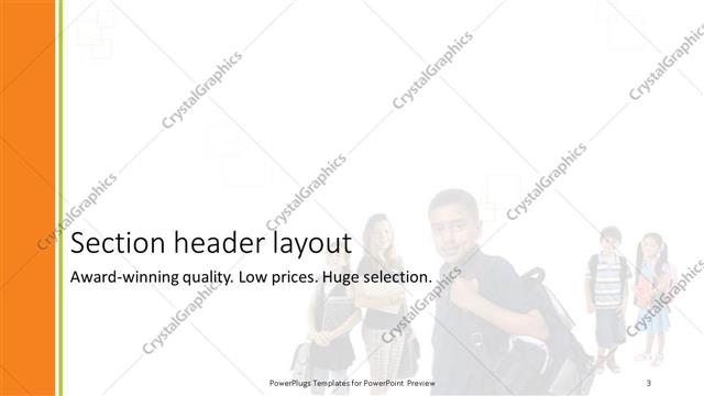Section Header presentation slide layout