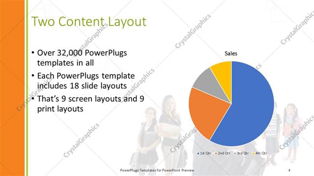Two Content presentation slide layout