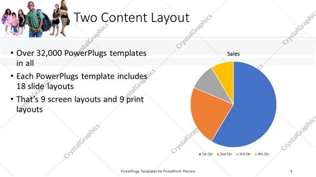 Two Content presentation slide layout