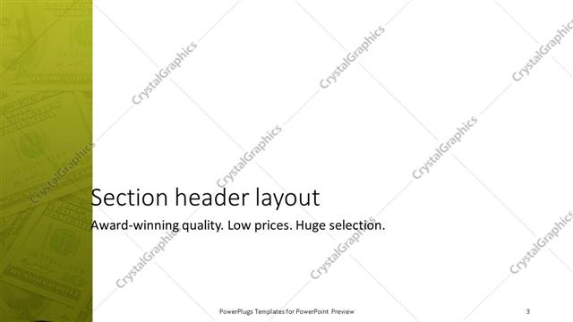 Section Header presentation slide layout
