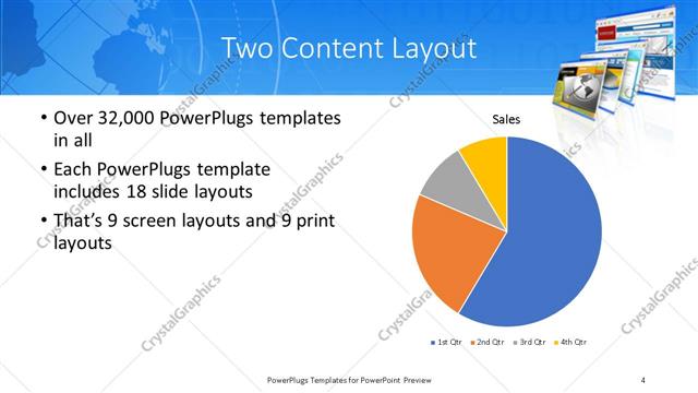 Two Content presentation slide layout