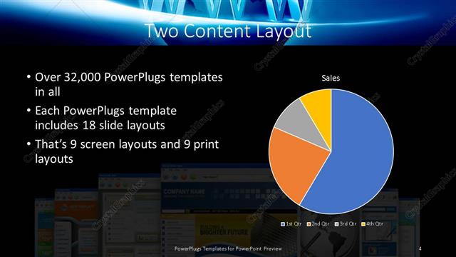 Two Content presentation slide layout