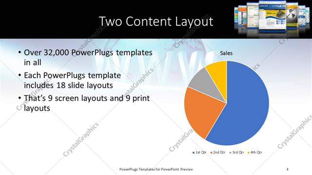 Two Content presentation slide layout