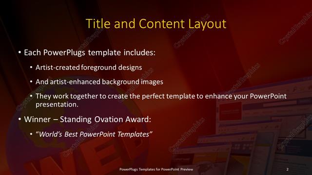 Title and Content presentation slide layout