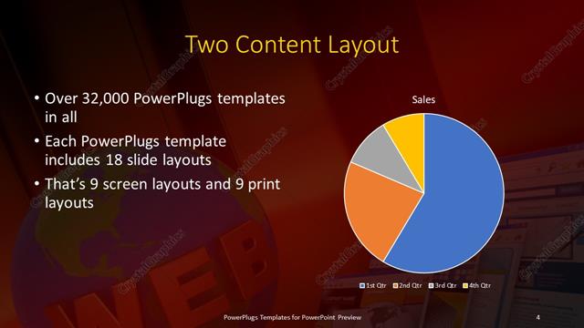 Two Content presentation slide layout