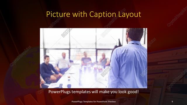 Picture with Caption presentation slide layout