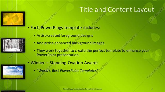 Title and Content presentation slide layout