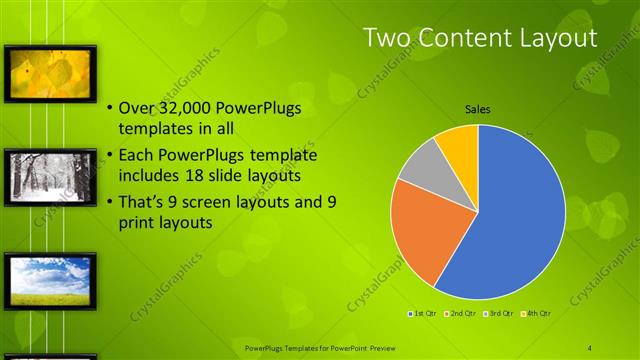 Two Content presentation slide layout