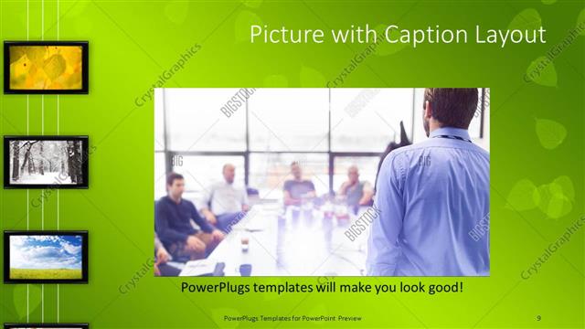 Picture with Caption presentation slide layout