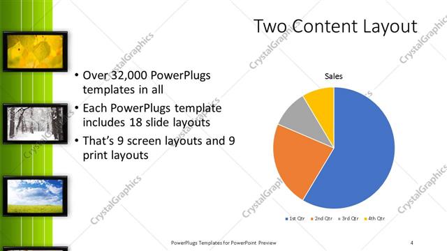Two Content presentation slide layout