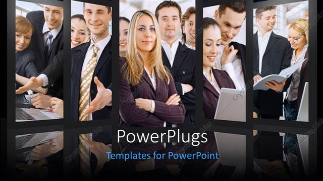  Presentation with business people - A number of screens with professionals