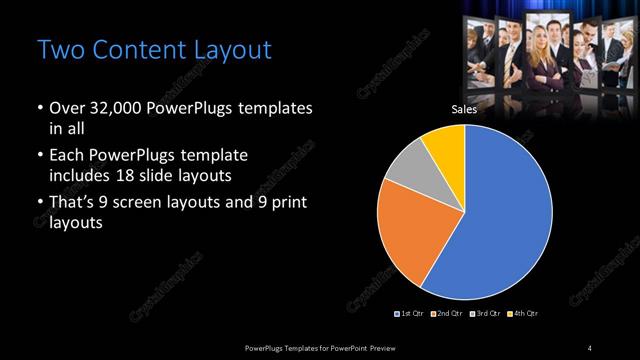 Two Content presentation slide layout