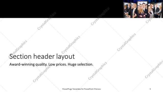 Section Header presentation slide layout