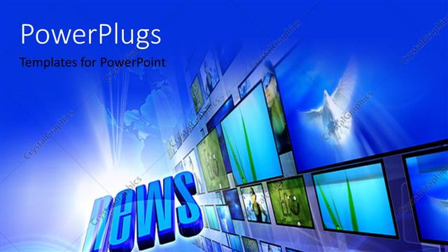  Presentation with news - A number of screens with the word news