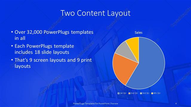 Two Content presentation slide layout