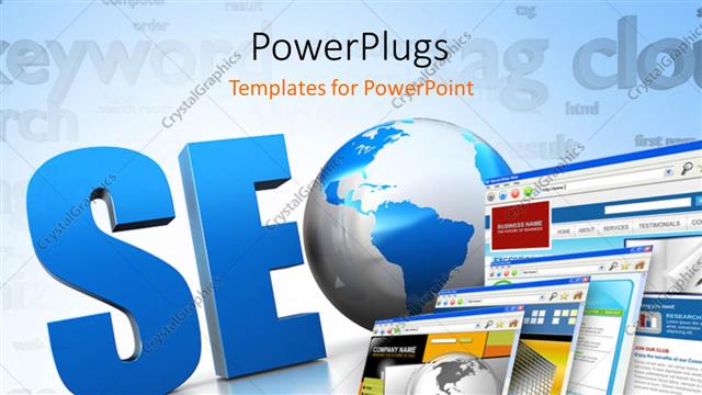  Presentation with cloud - A number of screens with the word SEO