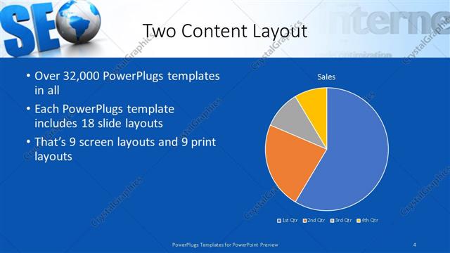 Two Content presentation slide layout