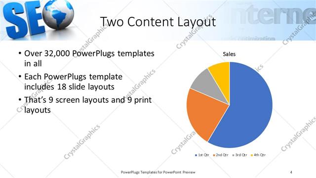Two Content presentation slide layout