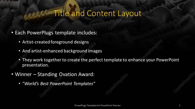 Title and Content presentation slide layout