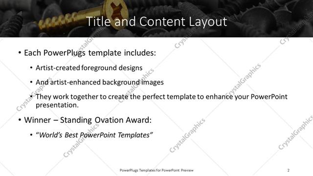 Title and Content presentation slide layout