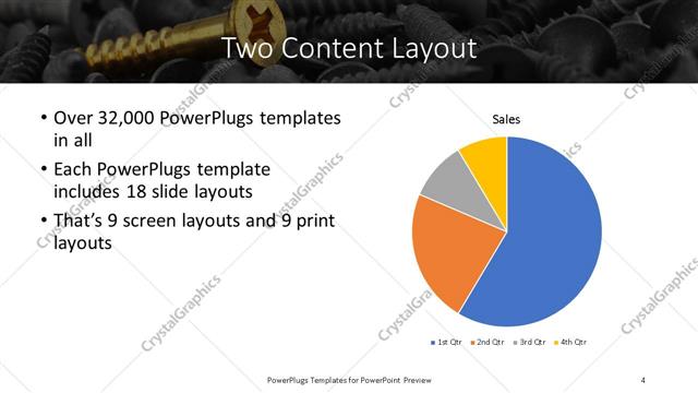 Two Content presentation slide layout