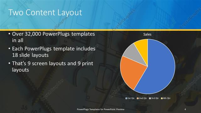 Two Content presentation slide layout