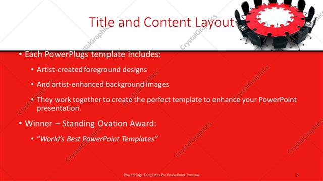 Title and Content presentation slide layout