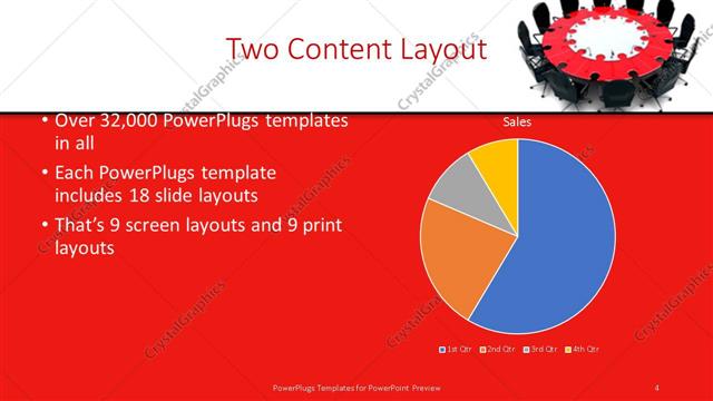 Two Content presentation slide layout
