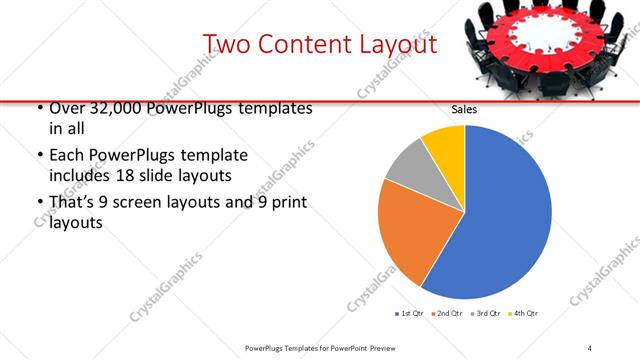 Two Content presentation slide layout