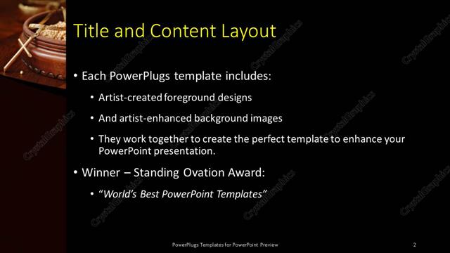 Title and Content presentation slide layout