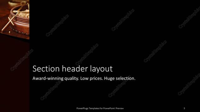Section Header presentation slide layout
