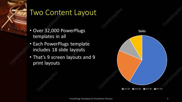 Two Content presentation slide layout
