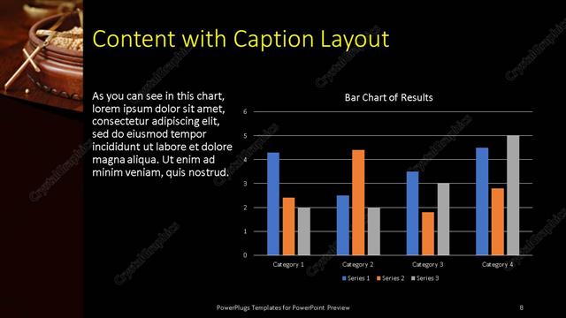 Content with Caption presentation slide layout