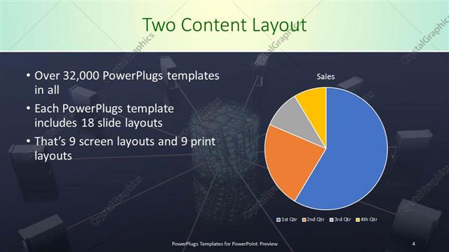 Two Content presentation slide layout