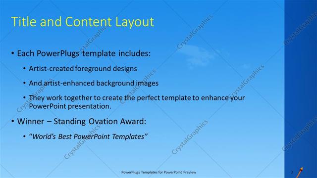 Title and Content presentation slide layout