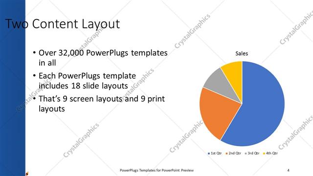 Two Content presentation slide layout