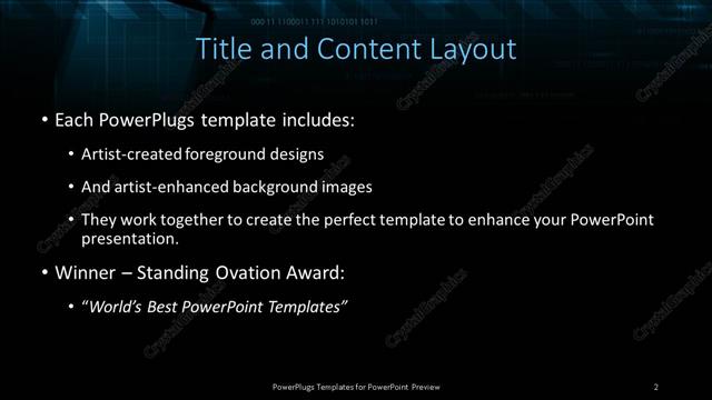 Title and Content presentation slide layout