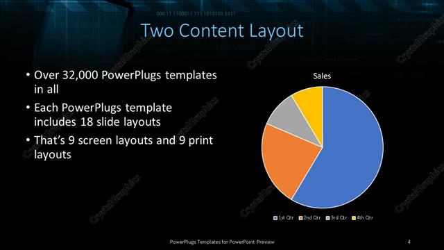 Two Content presentation slide layout